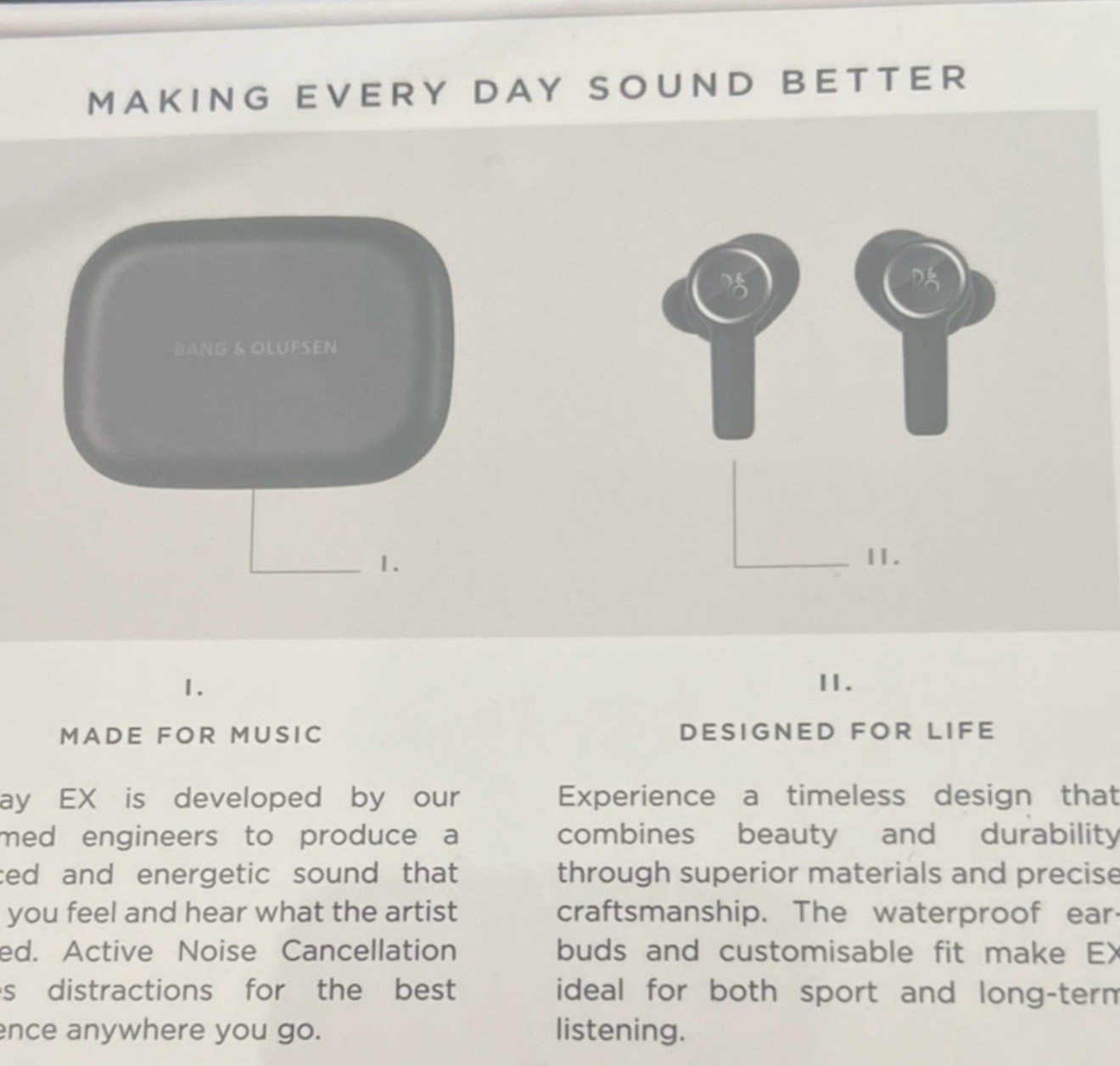 Bang & Olufsen Beoplay EX Wireless Earbuds Black
