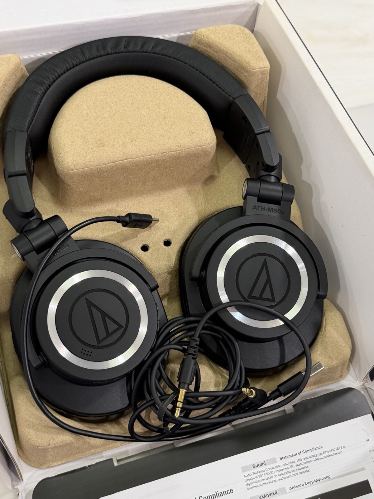 Audio-Technica ATH-M50xBT2 Wireless Over-Ear Headphones, Black
