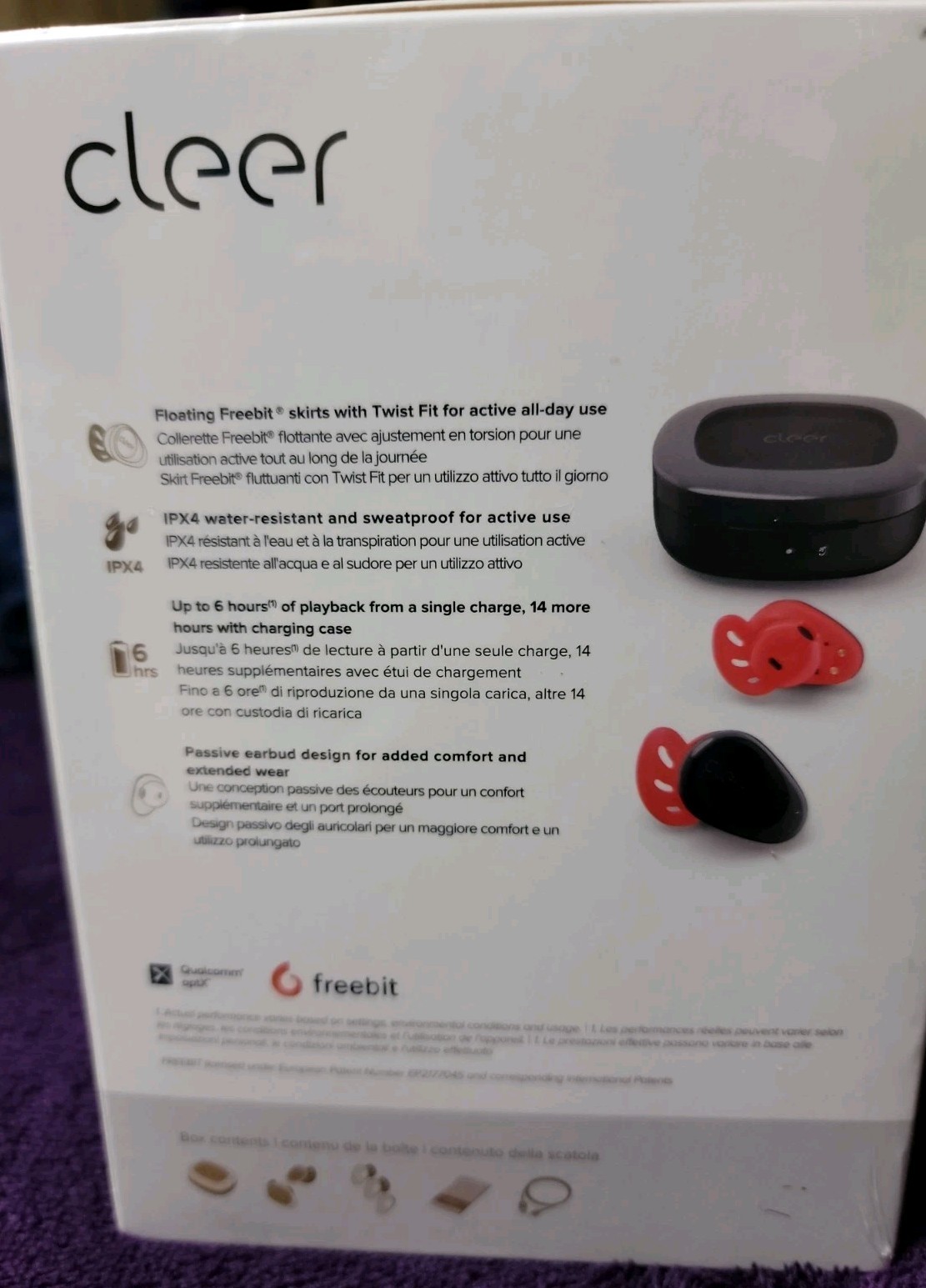 Cleer Goal Bluetooth True Wireless Active Earbuds Red