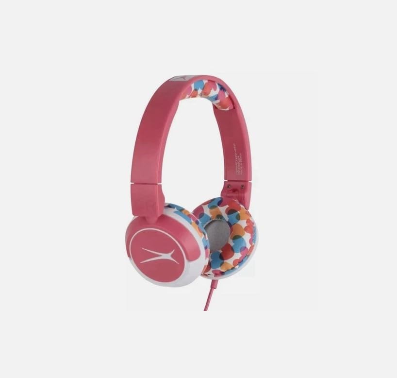 Kid Safe Pink Wired Headphones for Girls Ages 3-5 Volume Limiter