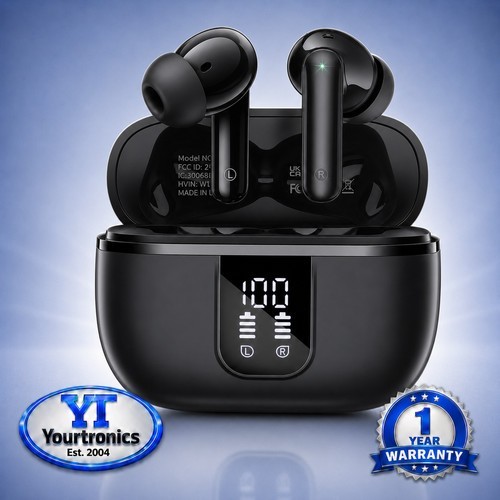 New Wireless Earbuds HiFi Stereo Headphones BT5.3 with ENC Noise Cancelling 48H