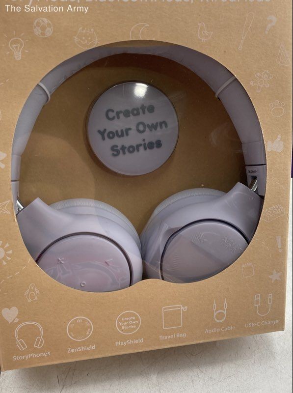 StoryPhones Bluetooth Wired Foldable Ear-Cup Over-The-Ear Headphones