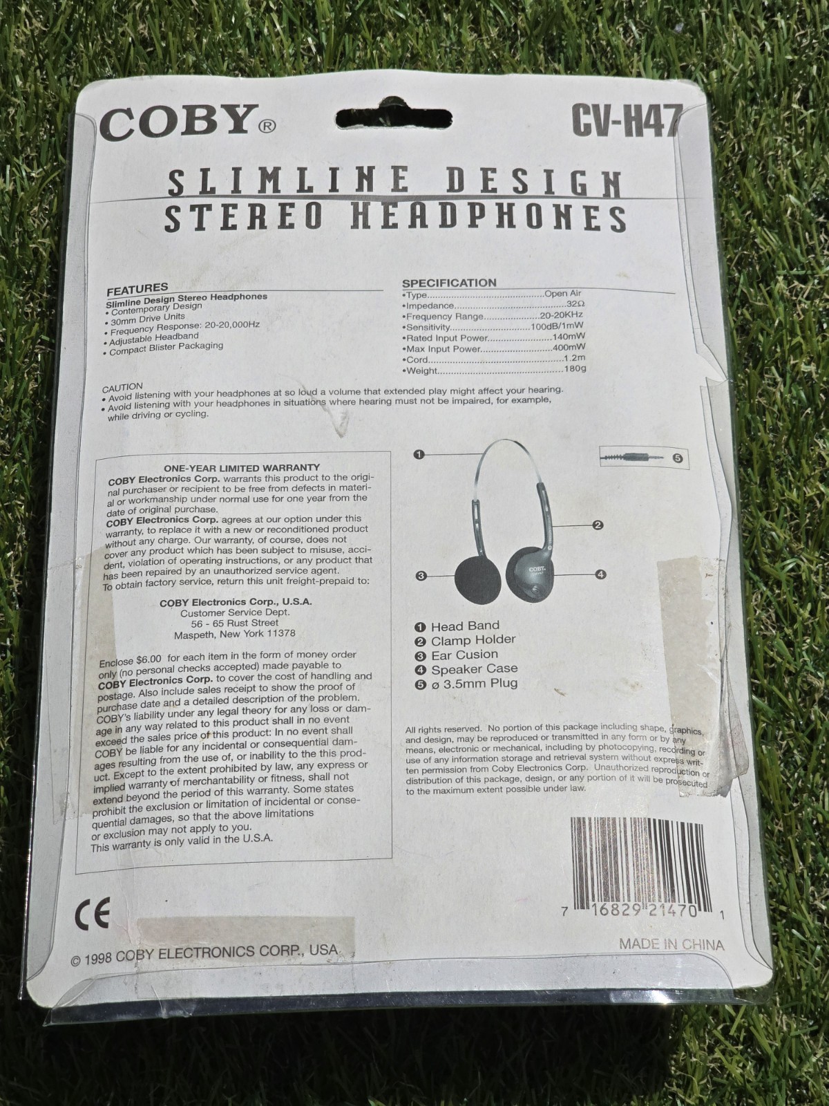 Coby Digital Hi-Fi CV-H47 Super Bass Headphone’s New Sealed *Foam May Be Bad*