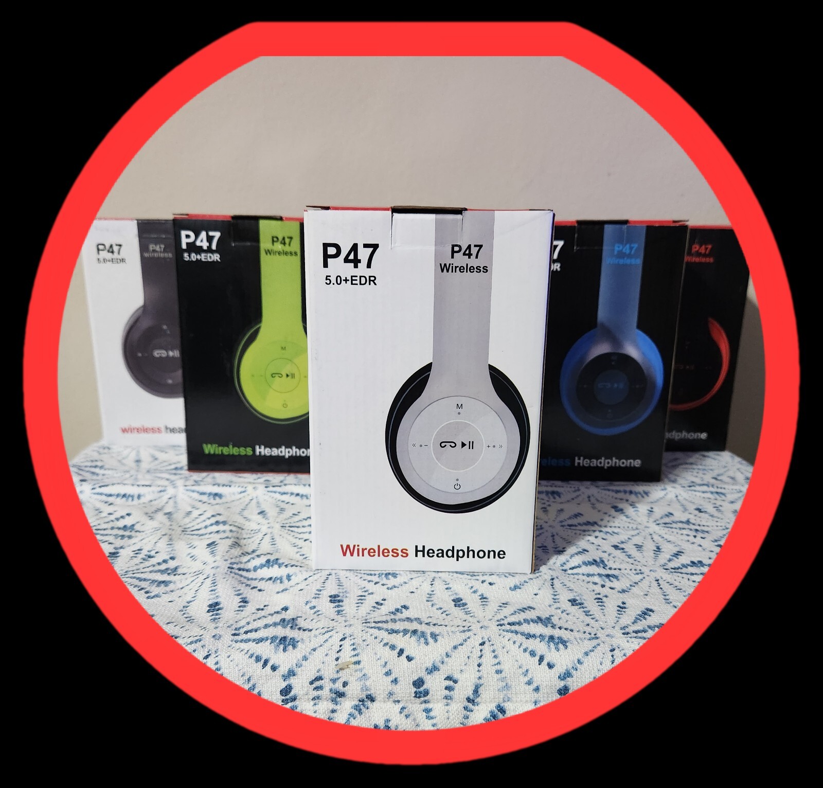 P47 5.0 + EDR Wireless Headphone – GREY