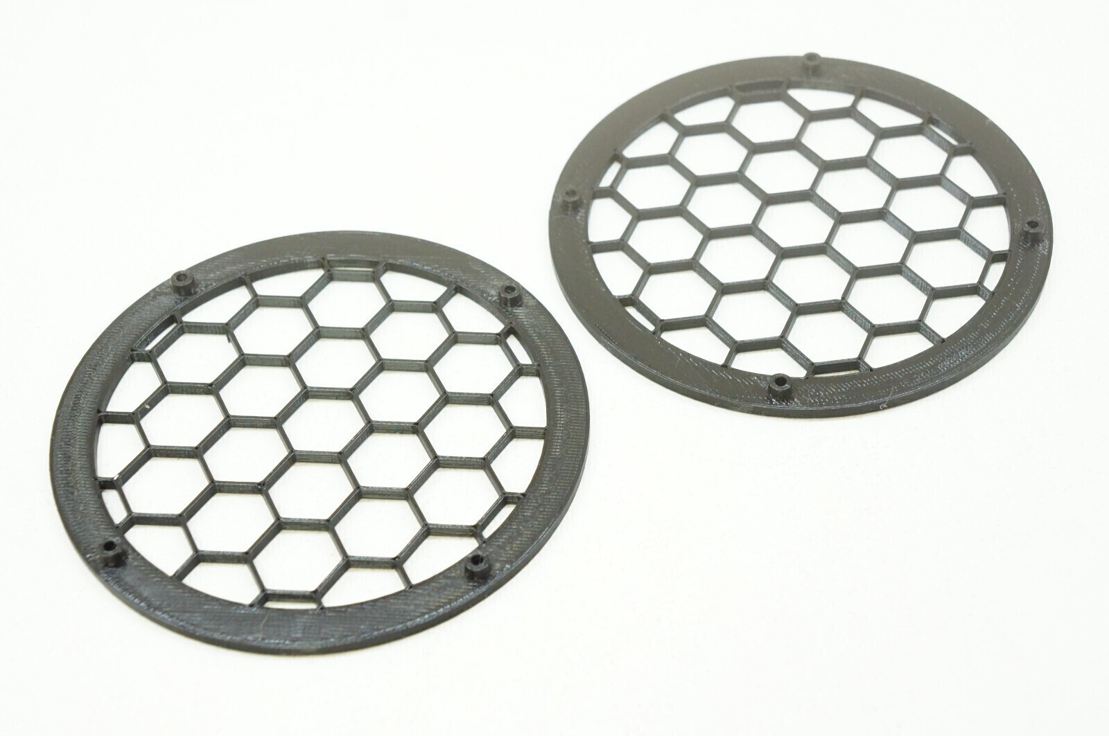 Hexagon Honeycomb Style Grill Mod L/R Set for Monoprice M1060C Headphones