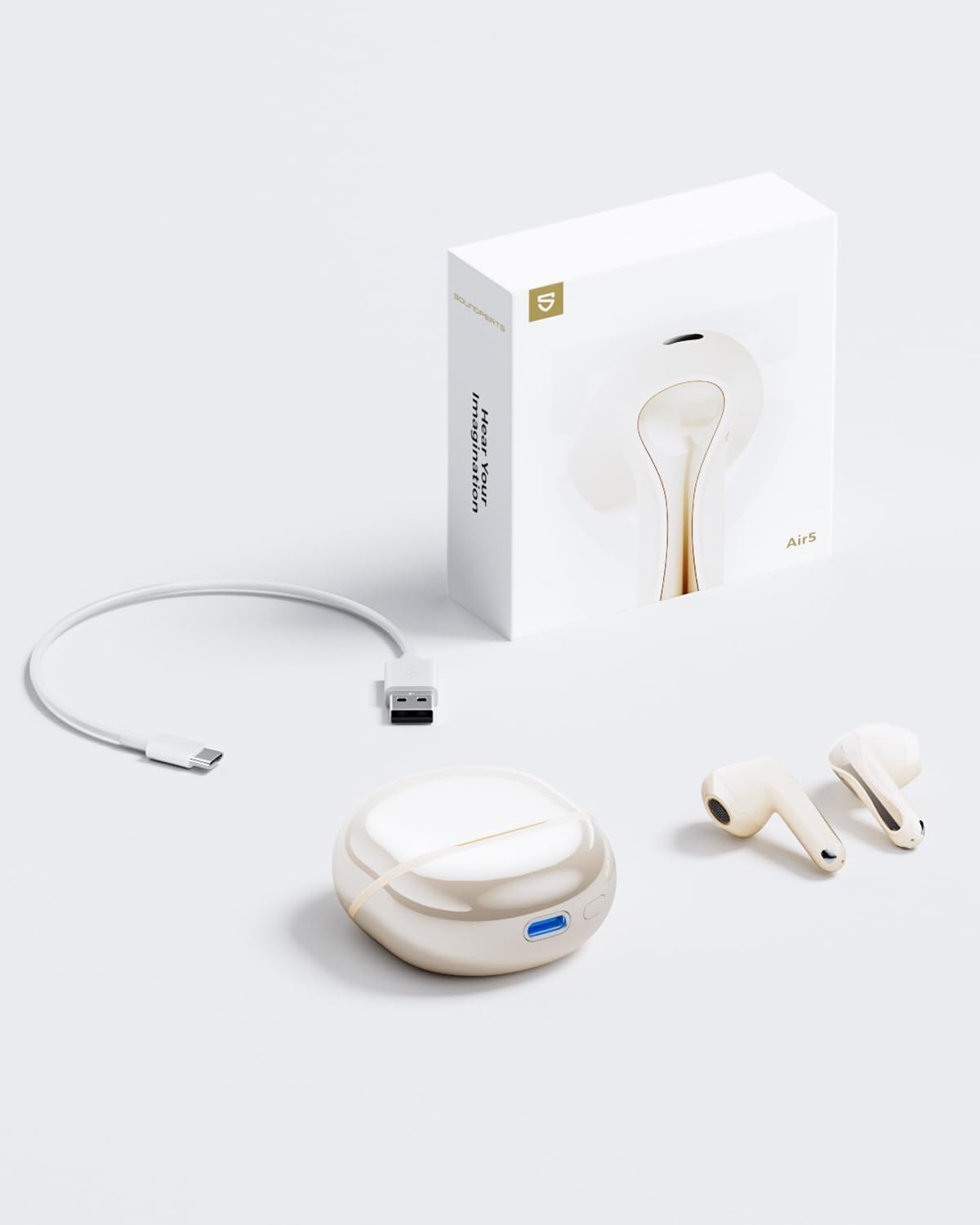 New SoundPEATS Air5 Wireless Earbuds, Bluetooth 5.4 Headphones, 30h Playtime
