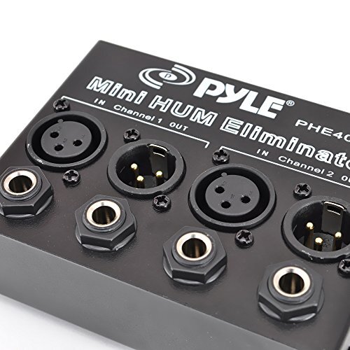 Pyle PHE400 Hum Noise Eliminator 2-Channel Box W/ 1/4″ TRS Phone XLR Jacks
