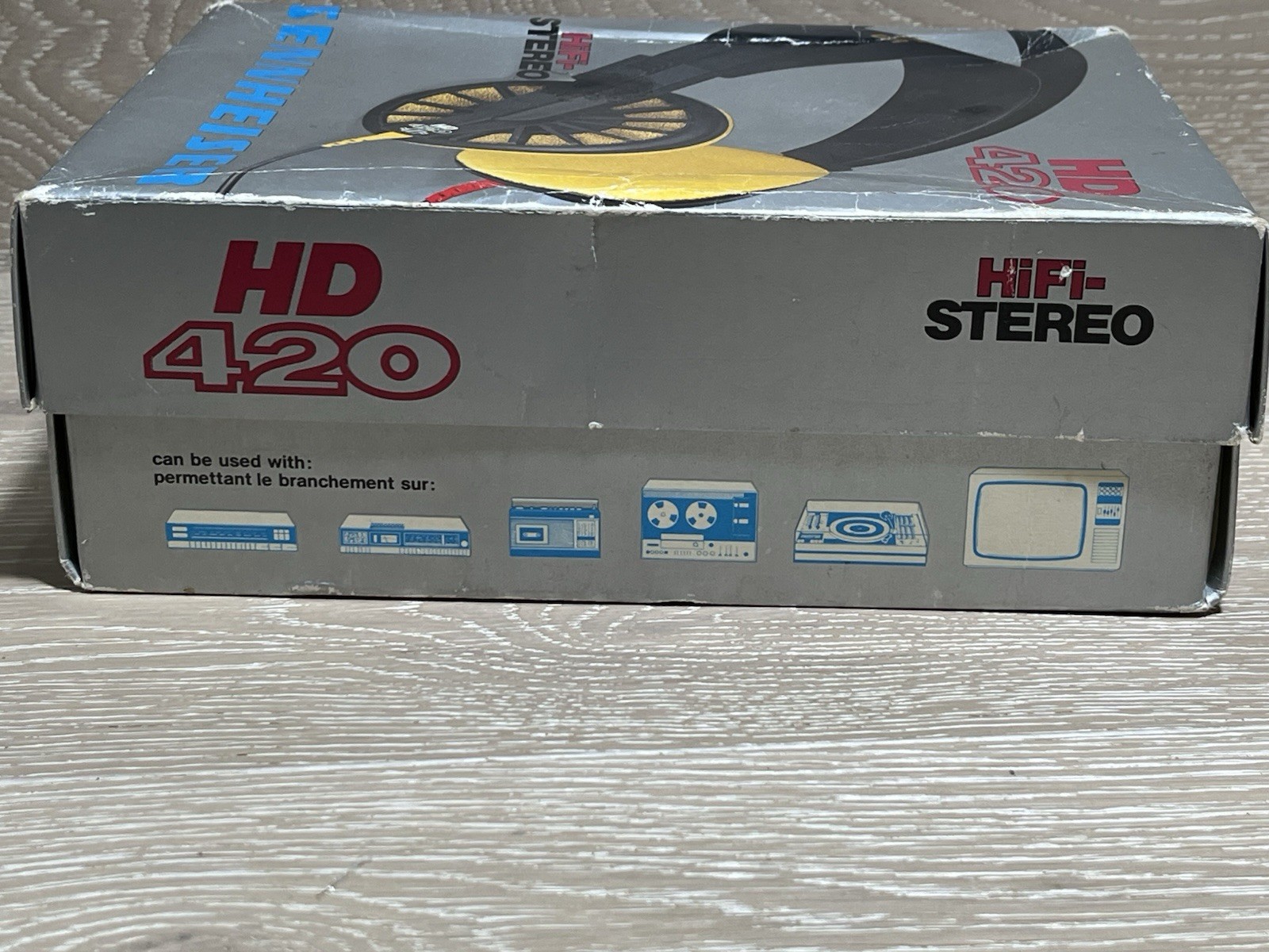 Vintage 1980’s Sennheiser HD 420 HiFi Stereo Headphones In Original Box Germany