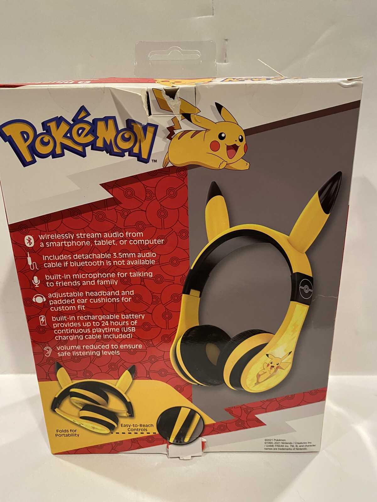 NEW Pokemon Kids Bluetooth Headphones, Wireless Headphones with Microphone