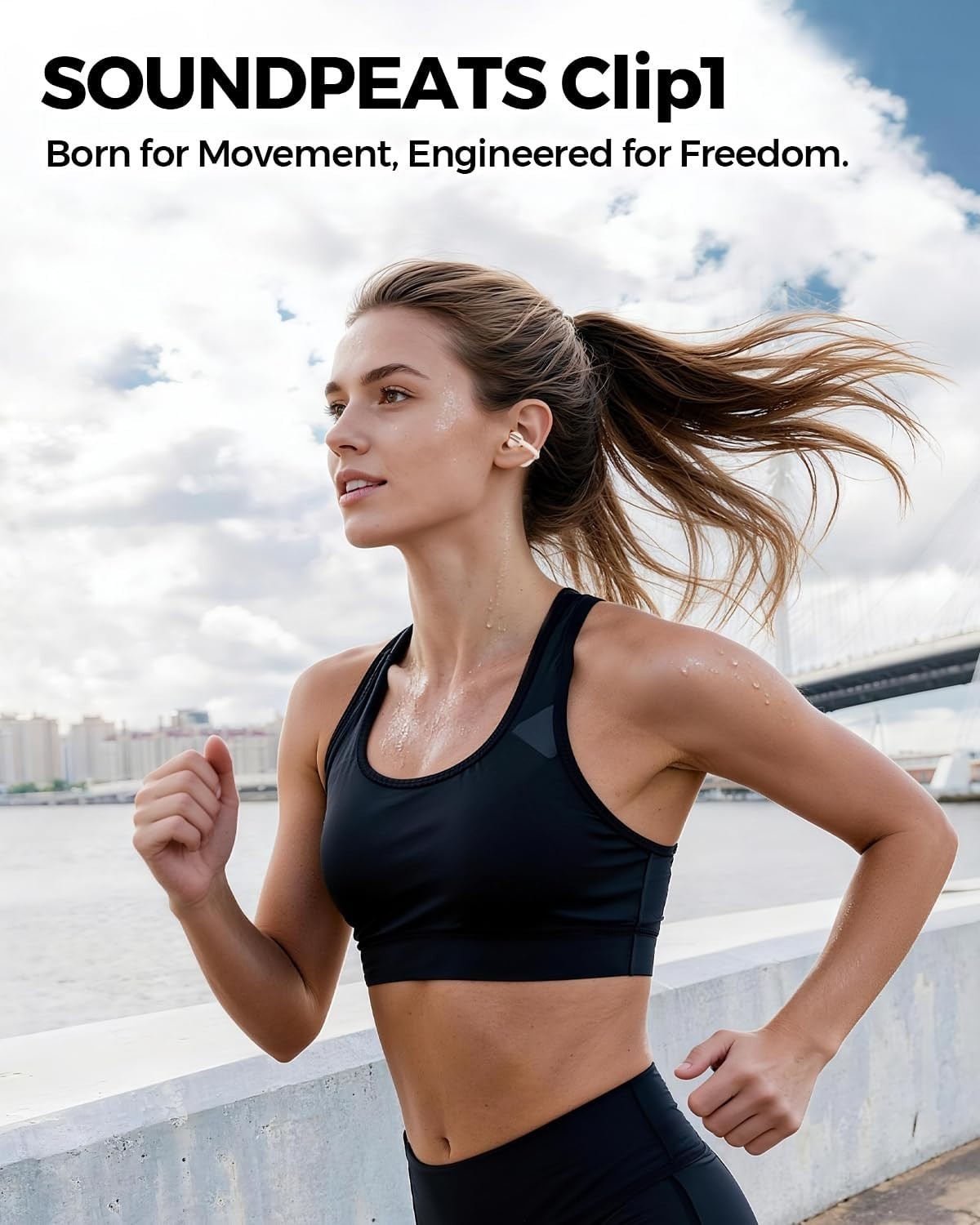 Soundpeats Clip1 Open Ear Wireless Earbuds with Dolby Audio, Hi-Res, Fast Charge