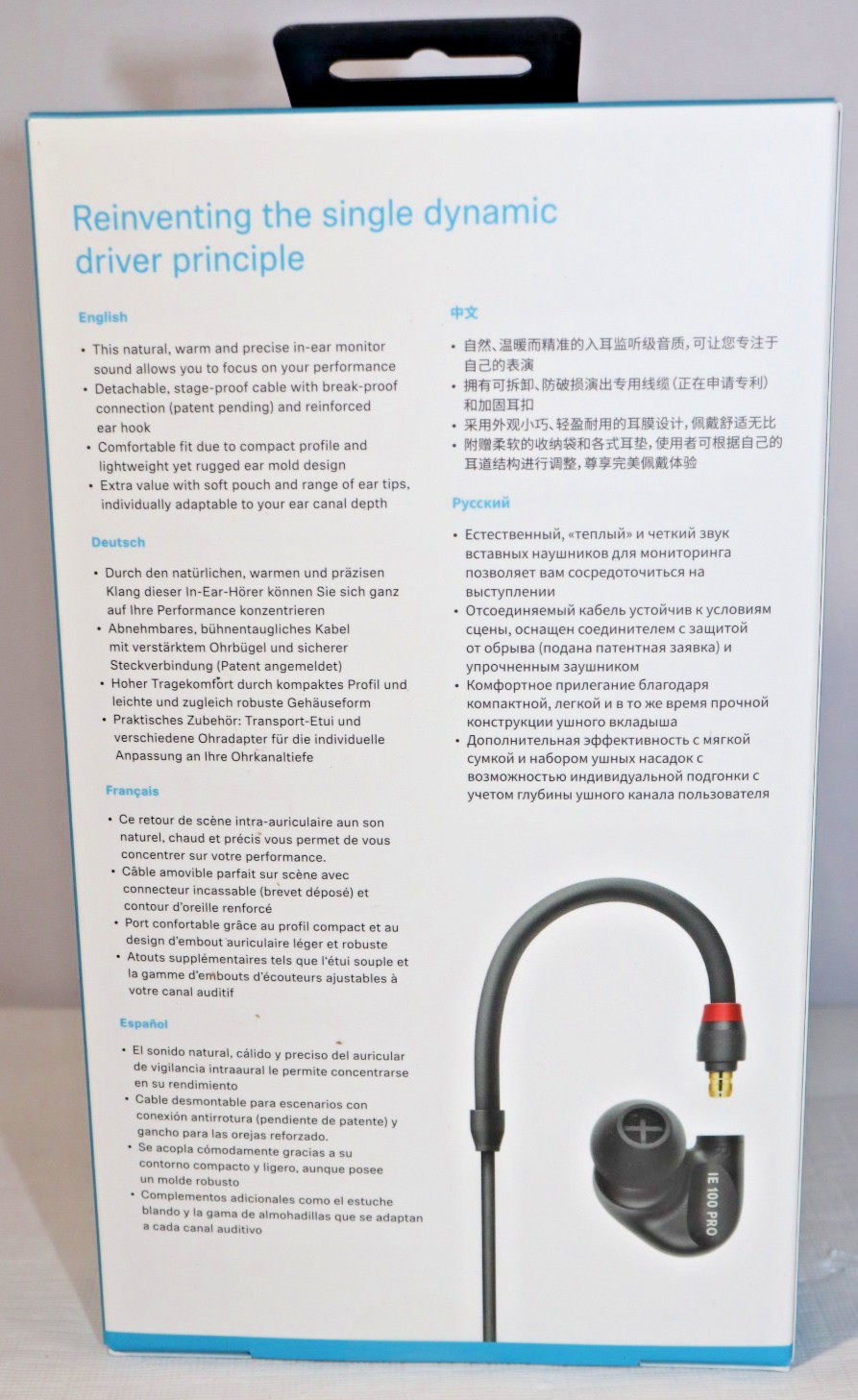 Sennheiser IE 100 PRO – In-Ear Pro Monitors Wired Black New Sealed – Ships Free