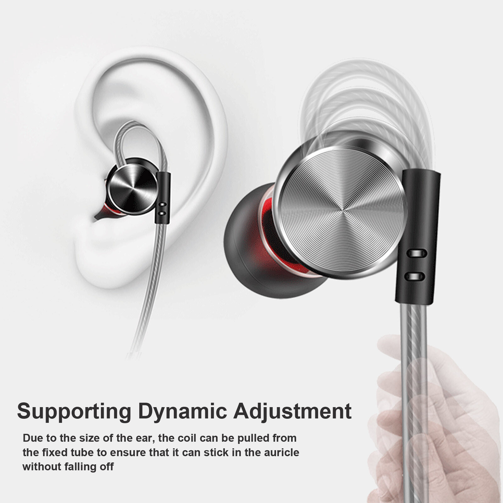 Magnetic in-Ear Headphones 24K Gold-Plated 3.5mm Wired Earbuds For iPad, Mac