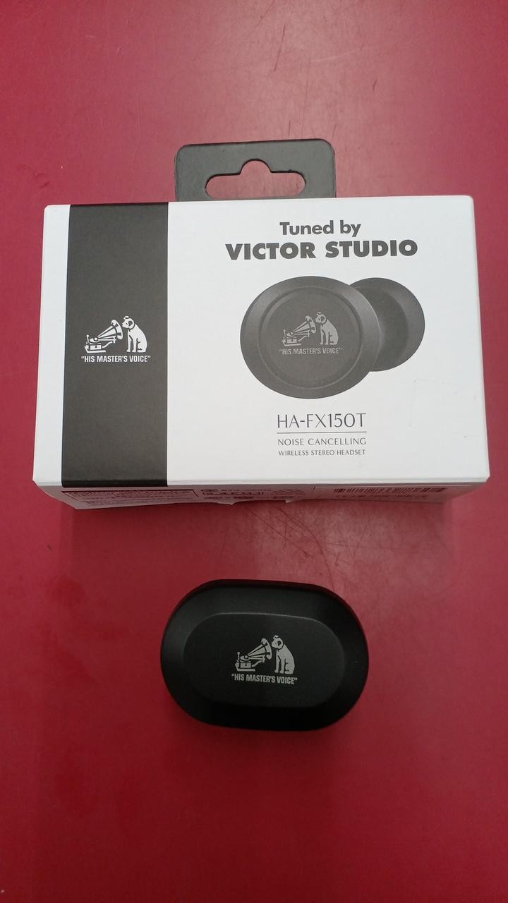 VICTOR HA-FX150T Wireless Earbuds Noise-Cancelling 4.4g/21H Play Black