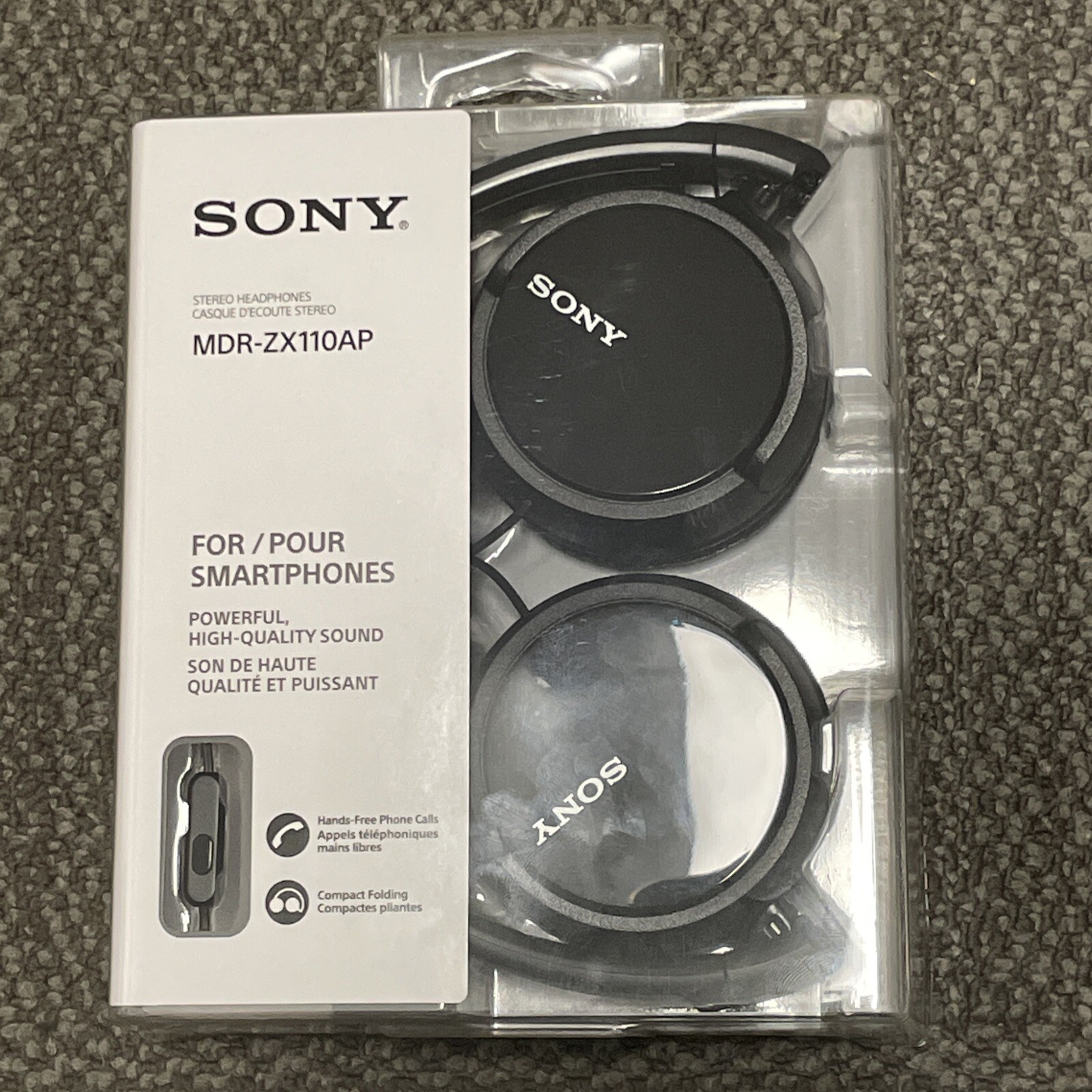 Sony Extra Bass Smartphone Black Headset (MDRZX110APZX series) New