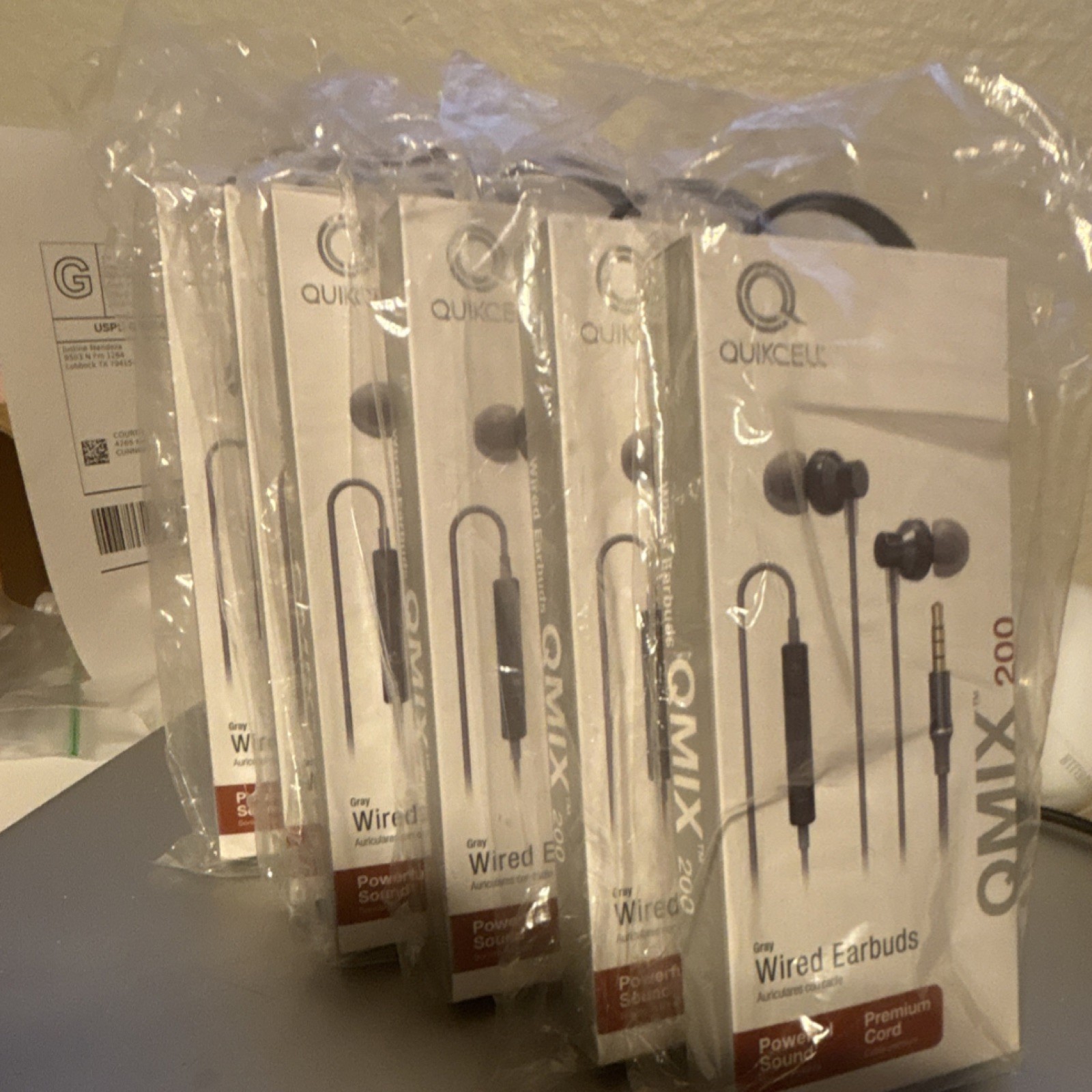 Quikcell QMIX 200 Wired Earbuds Gray 3.5mm Jack Built-in Microphone Braided