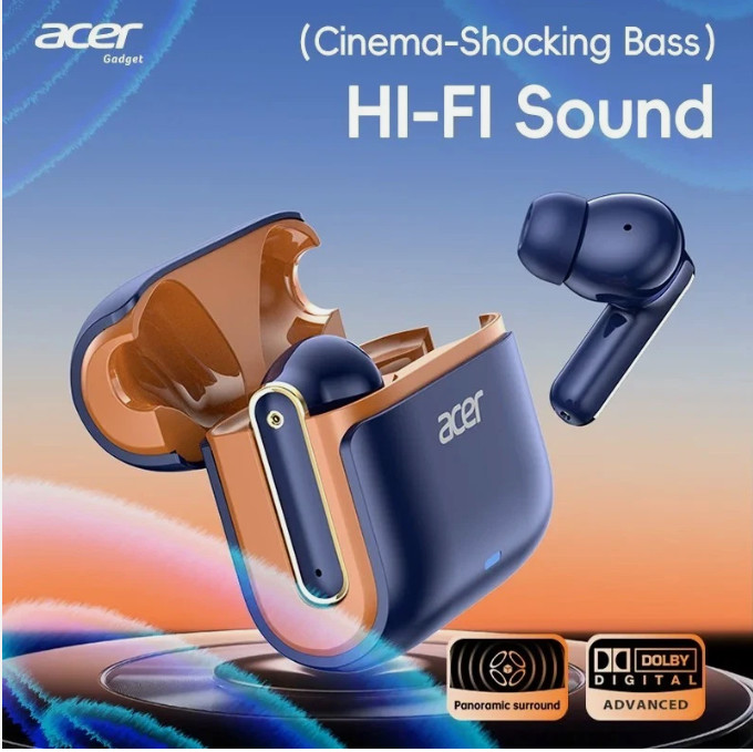 Acer Ohr637 Wireless Headphones ANC Noise Reduction Bluetooth Earbuds HiFi USA
