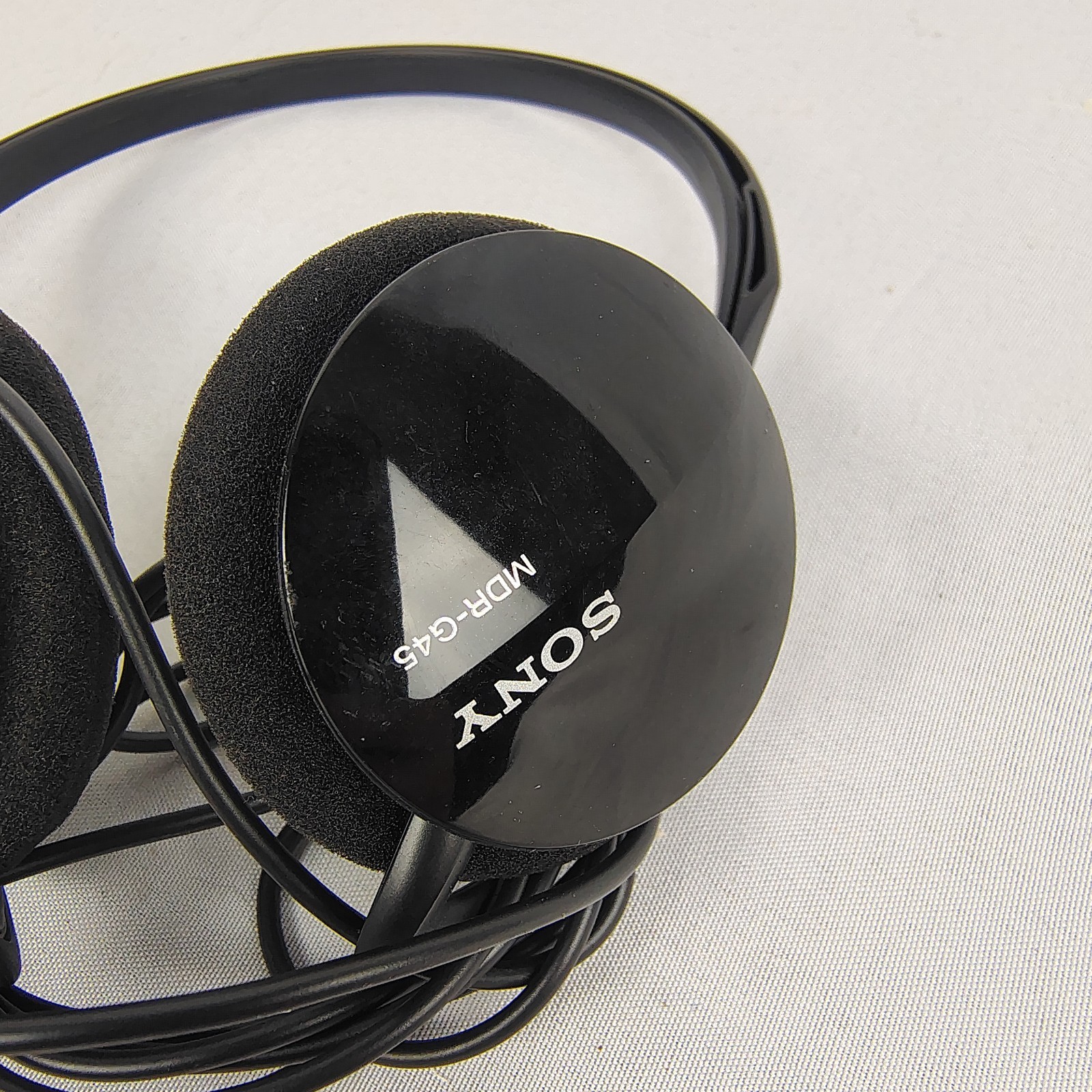 2009 Sony MDR-G45LP Street Style Headphones Black Behind-Neck Tested Working C1