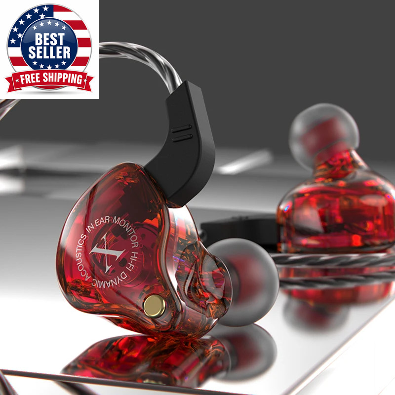 Sport Hifi Headphones with Mic Bass Wired In-Ear Earbuds Game Music Running Nois