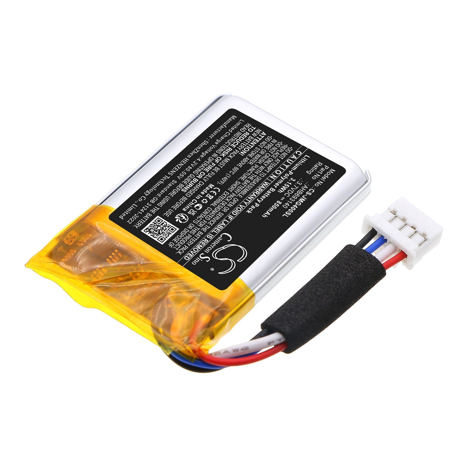 BATTERIE 3.7V 850mAh Type AHB693140 For JBL Go 4