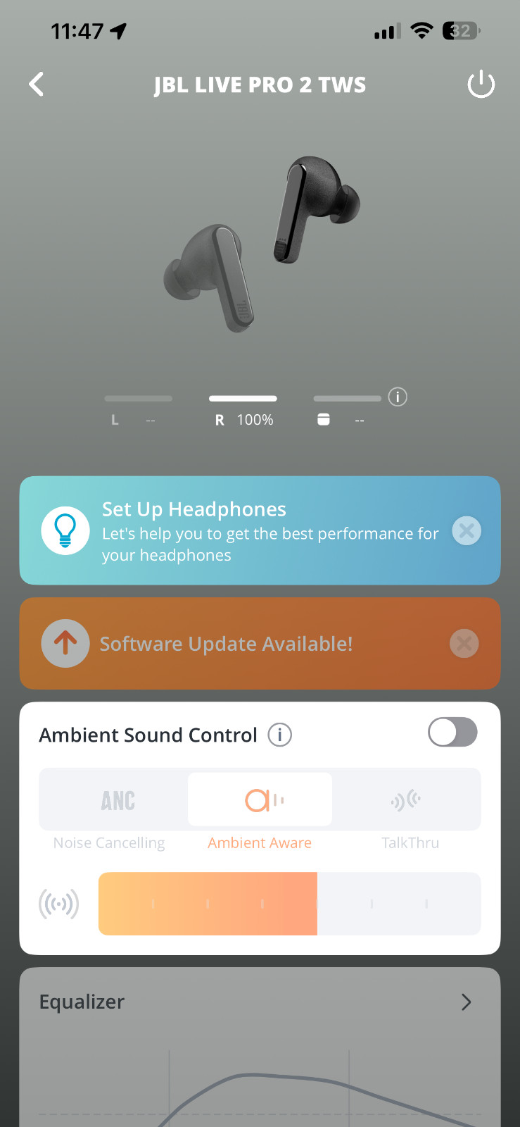 JBL Live Pro 2 Wireless Earbuds Right Side Right