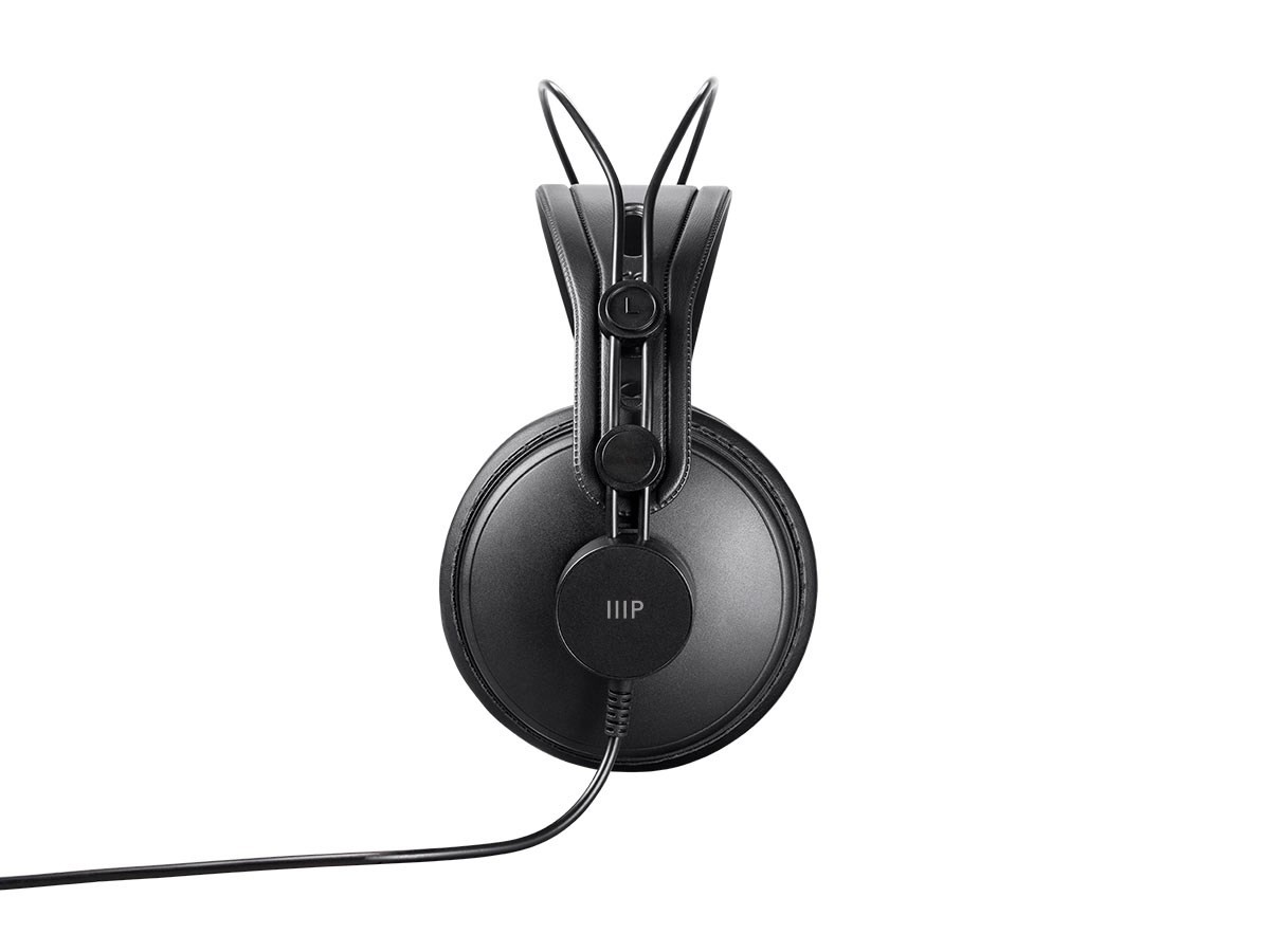 Monoprice Well Balanced Modern Retro Over Ear Headphones – Black W/ 50mm Drivers