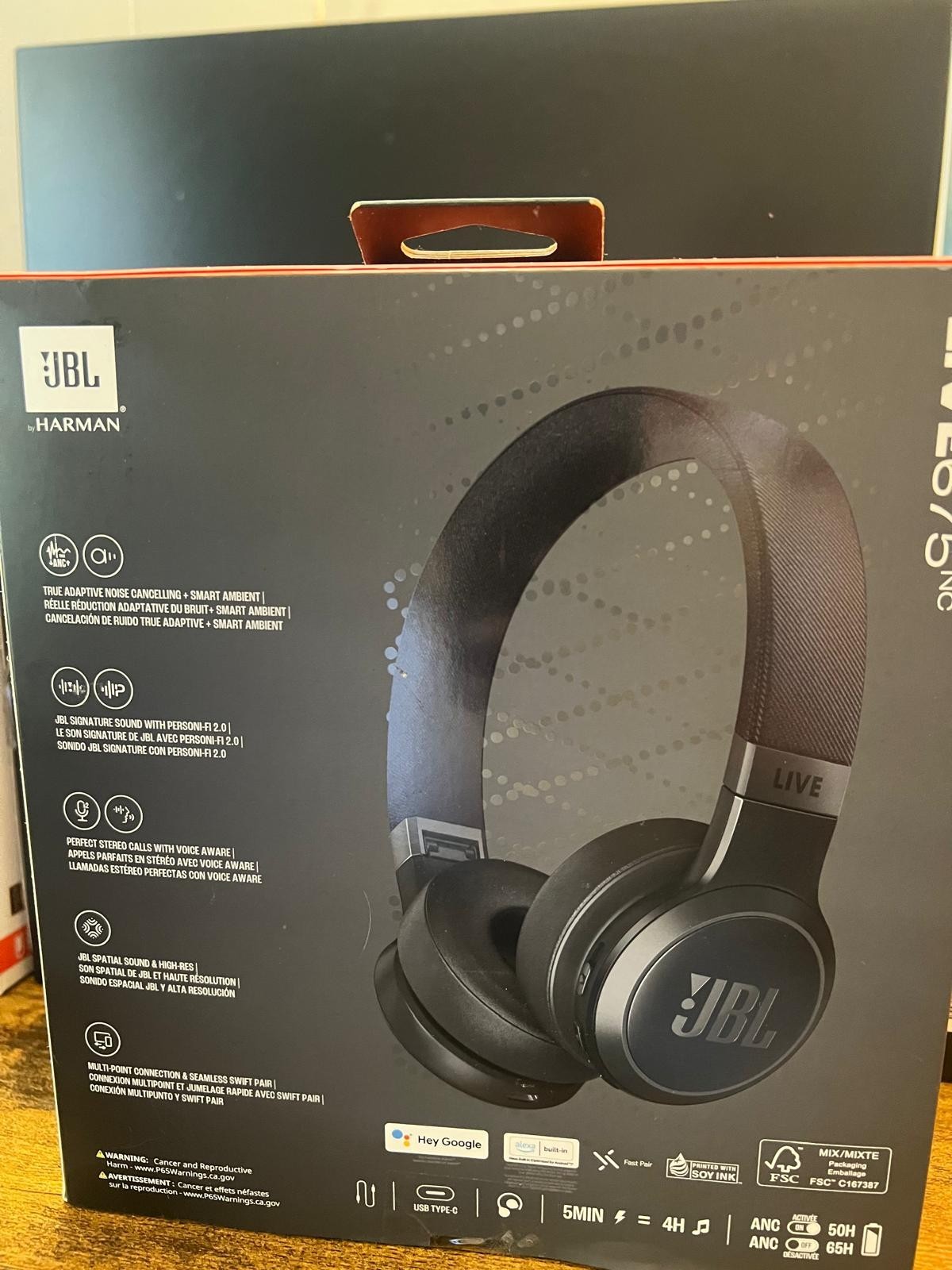 JBL Live 675NC True Adaptive Noise Cancelling Bluetooth Headphones
