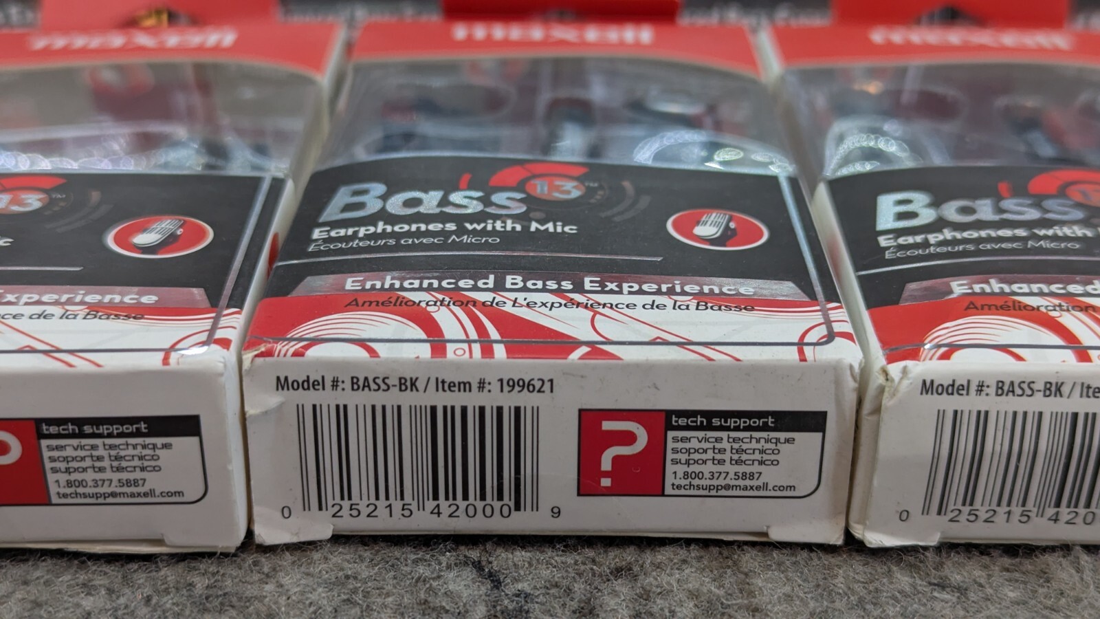 ?7 New Maxell Bass 13 Earphones with Built-In Mic, Heavy Bass & Noise Isolation
