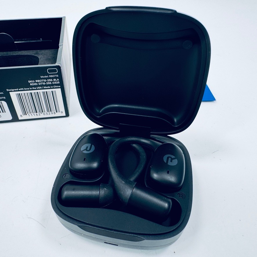 Raycon Essential True Wireless Open Ear Bluetooth 6.0 Earbuds Black NIOB RBO715