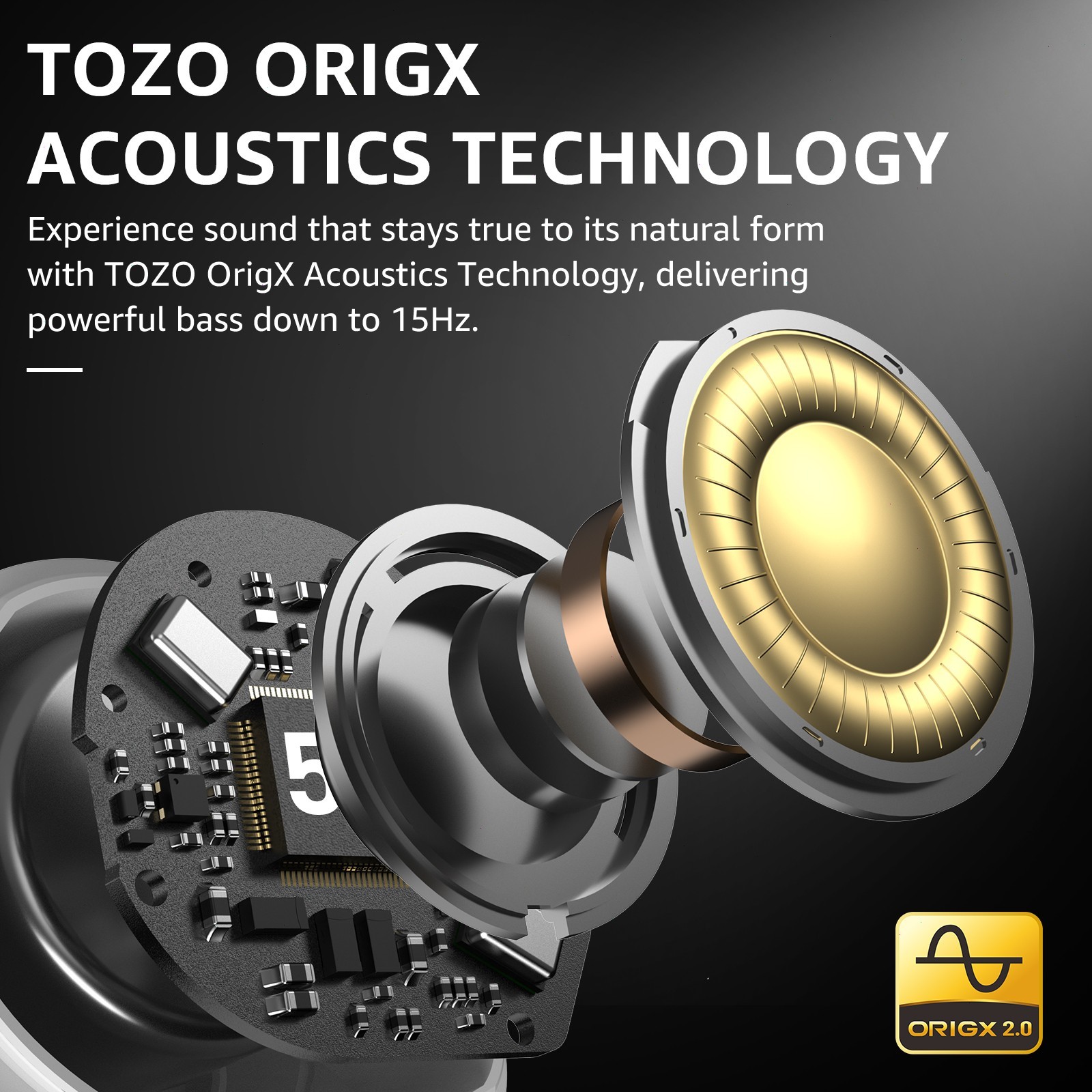 TOZO NC9 Active Noise Canceling Wireless Earbuds Waterproof Bluetooth Headset