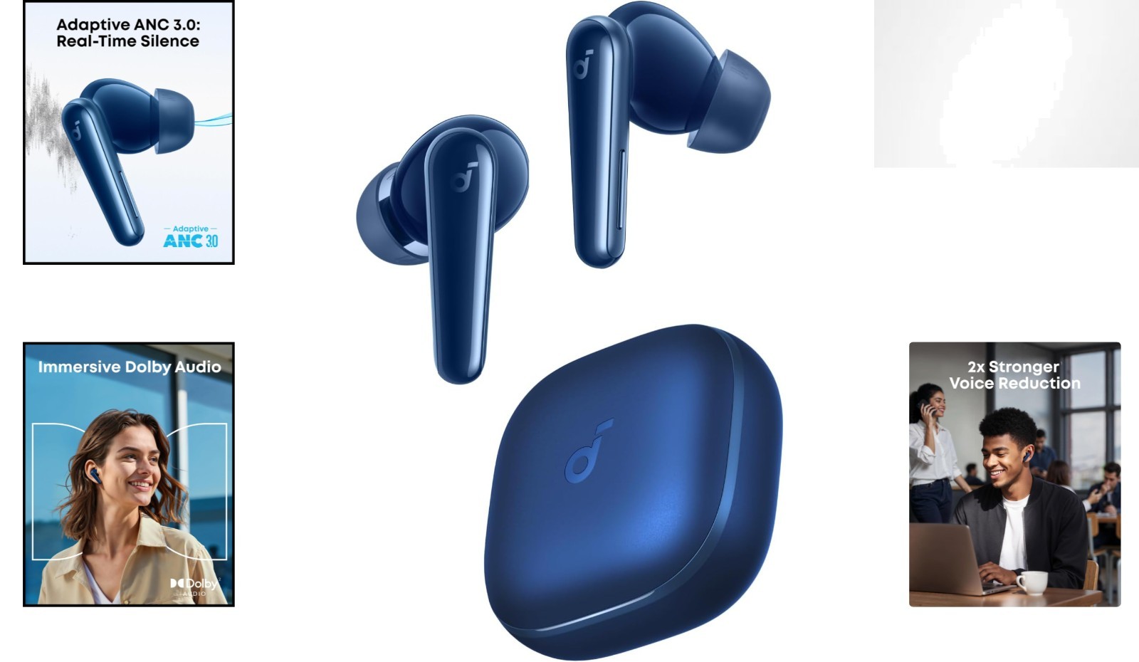 Liberty 5 Earbuds: Real-Time Adaptive Noise Cancellation & Immersive Dolby Sound