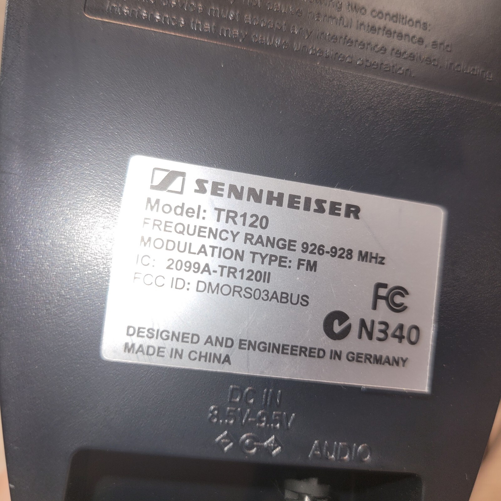 Original Sennheiser TR120 Headphone Charger Base Replacement Part Untested As Is