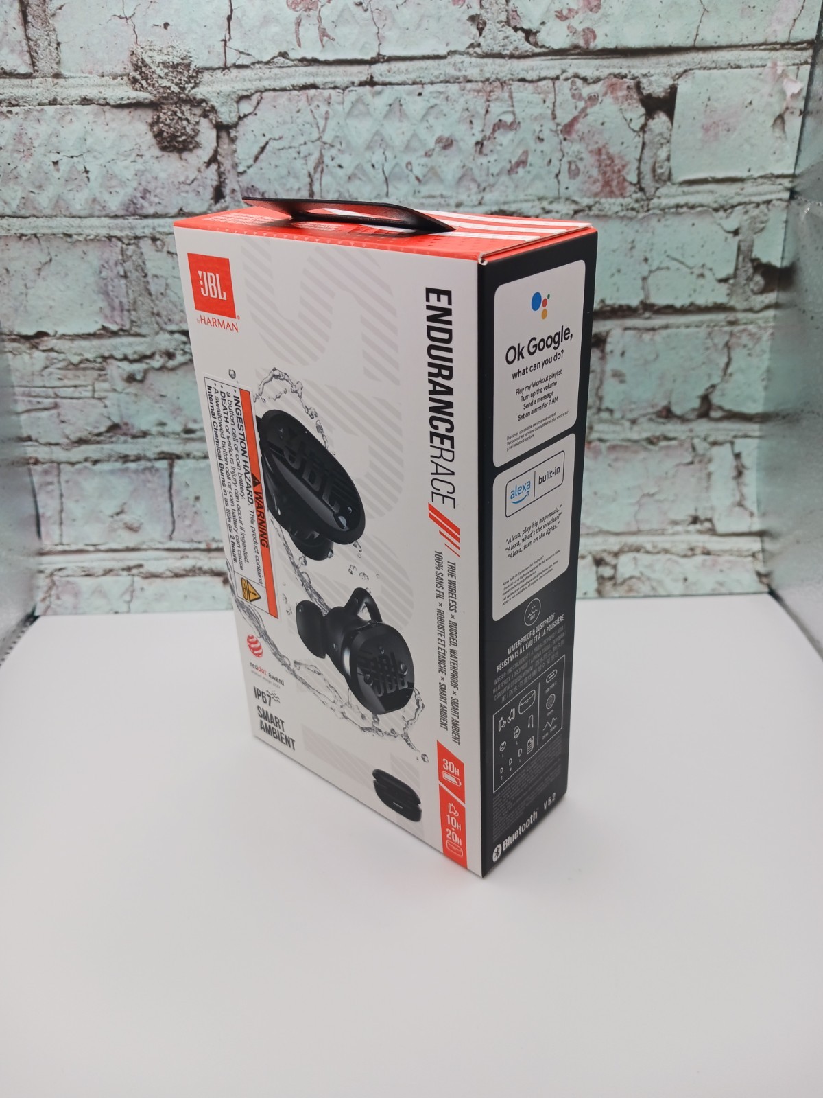 JBL Endurance Race TWS IP67 Waterproof Wireless Bluetooth Headset Earbuds Black