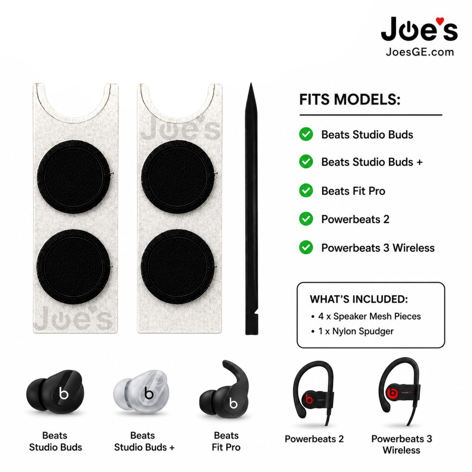Beats Fit Pro Speaker Mesh Replacement Repair Kit 4pc 5mm Fabric New