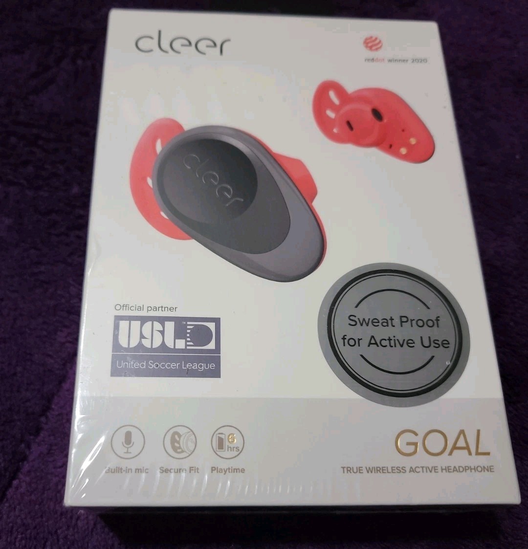 Cleer Goal Bluetooth True Wireless Active Earbuds Red