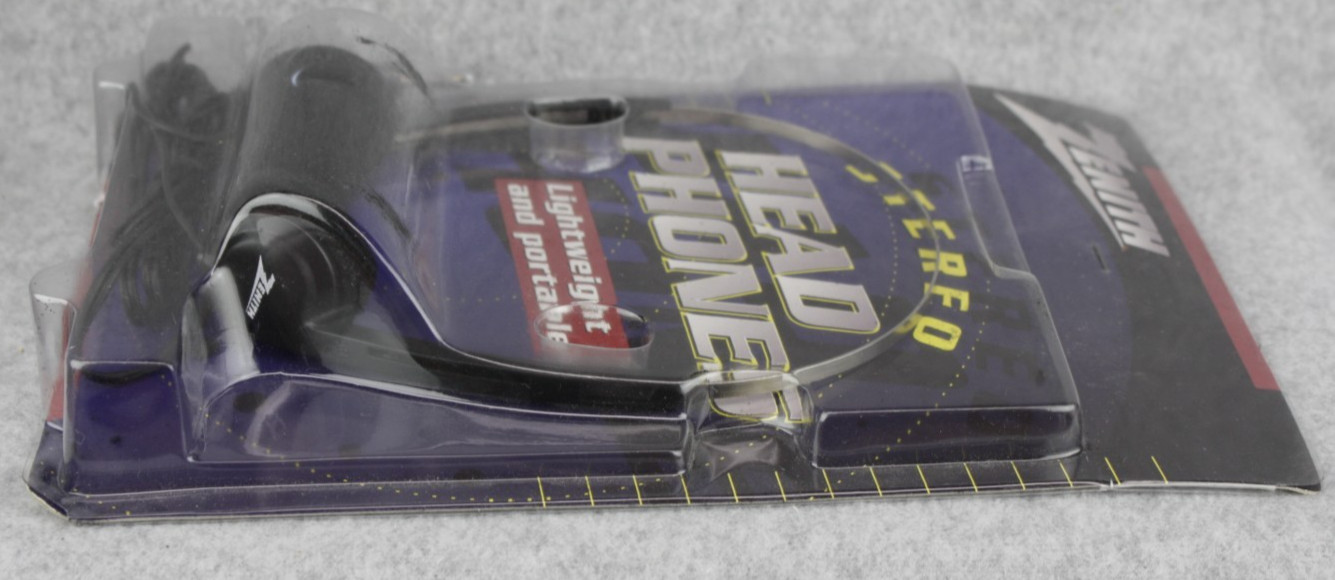 Vintage NOS Zenith Stereo Head Phones 3.5 mm 4Ft Cord Lightweight 80’s FREE SHIP