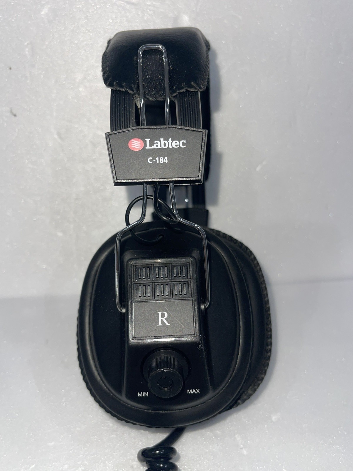 Labtec C-184 Stereo/Mono Headphones with Volume Control 3.5mm Tested.