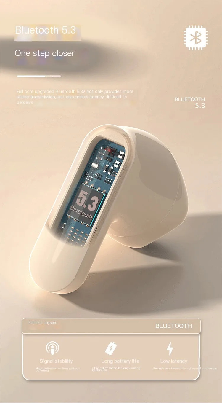 Slide-out True Wireless Bluetooth Touch Screen Headphones For Android IOS
