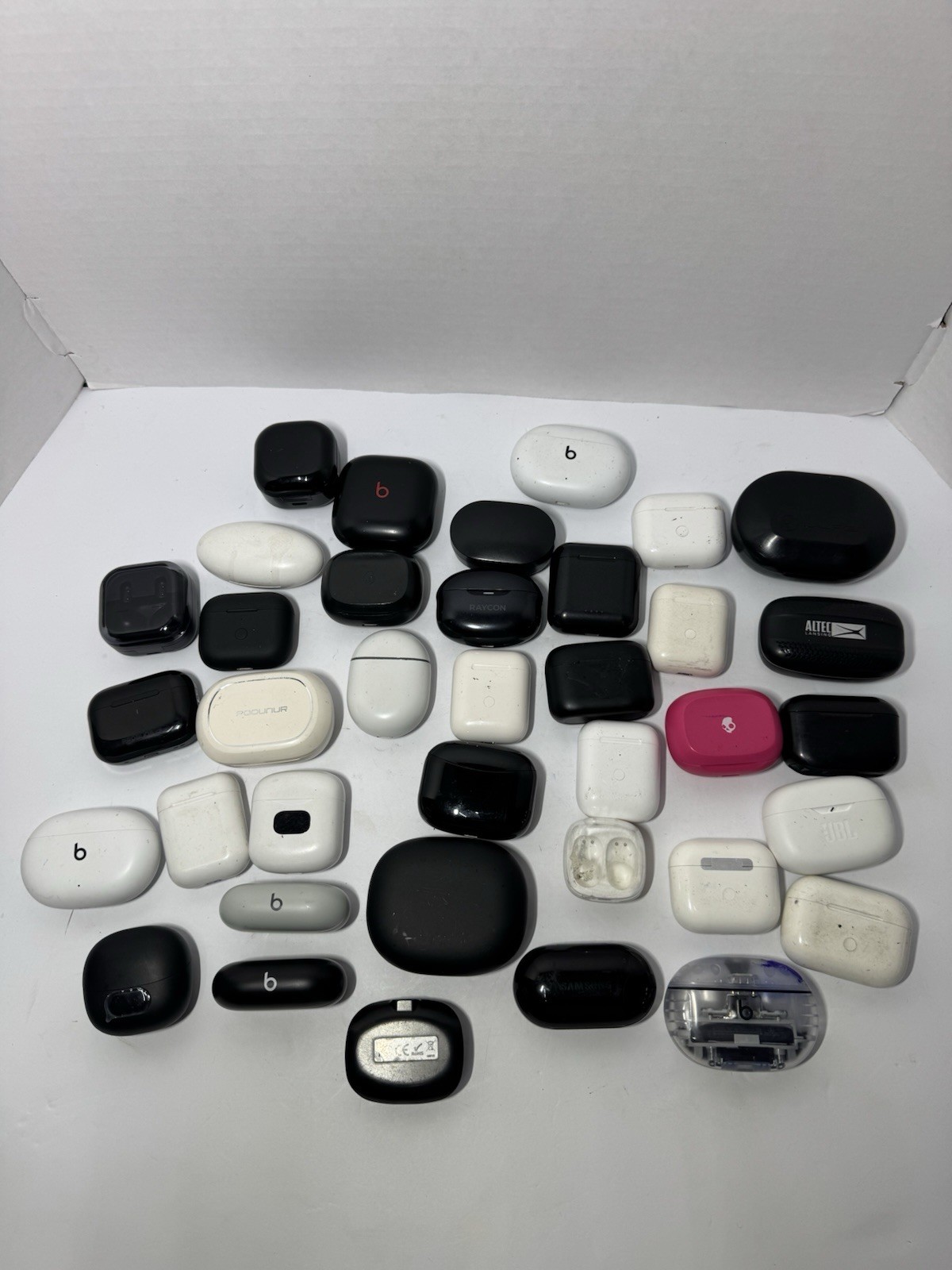 Assorted Earbud Cases Lot of 35 Various Brands and Colors See Photos