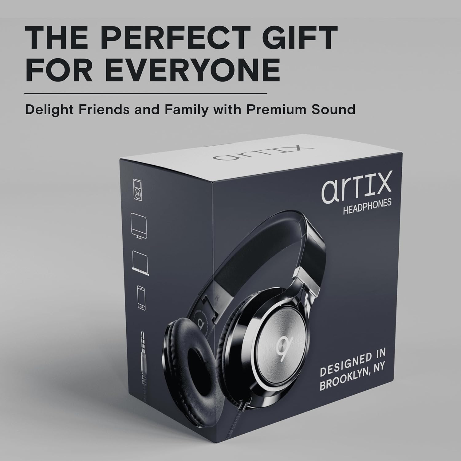 CL750 Wired Headphones with Mic & Volume Control — Noise Isolating On-Ear Headph