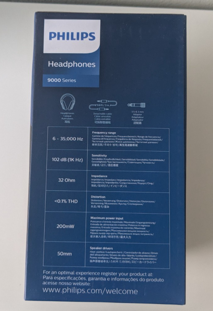 Philips Wired Over-Ear Indoor Headphones SHP9600 *NEW*