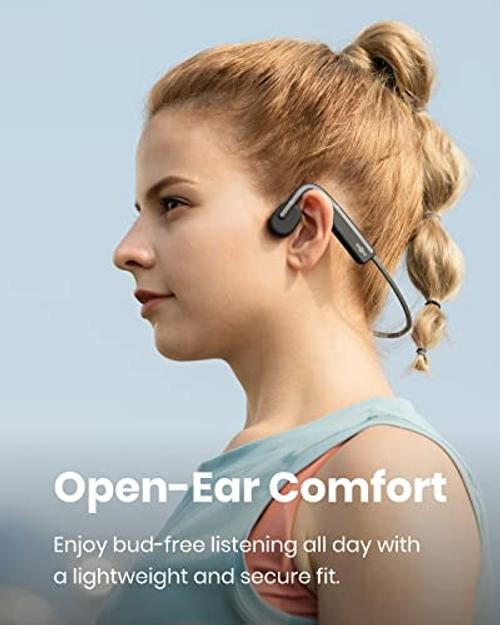 SHOKZ OpenMove – Open-Ear Bluetooth Sport Headphones – Bone Conduction Grey