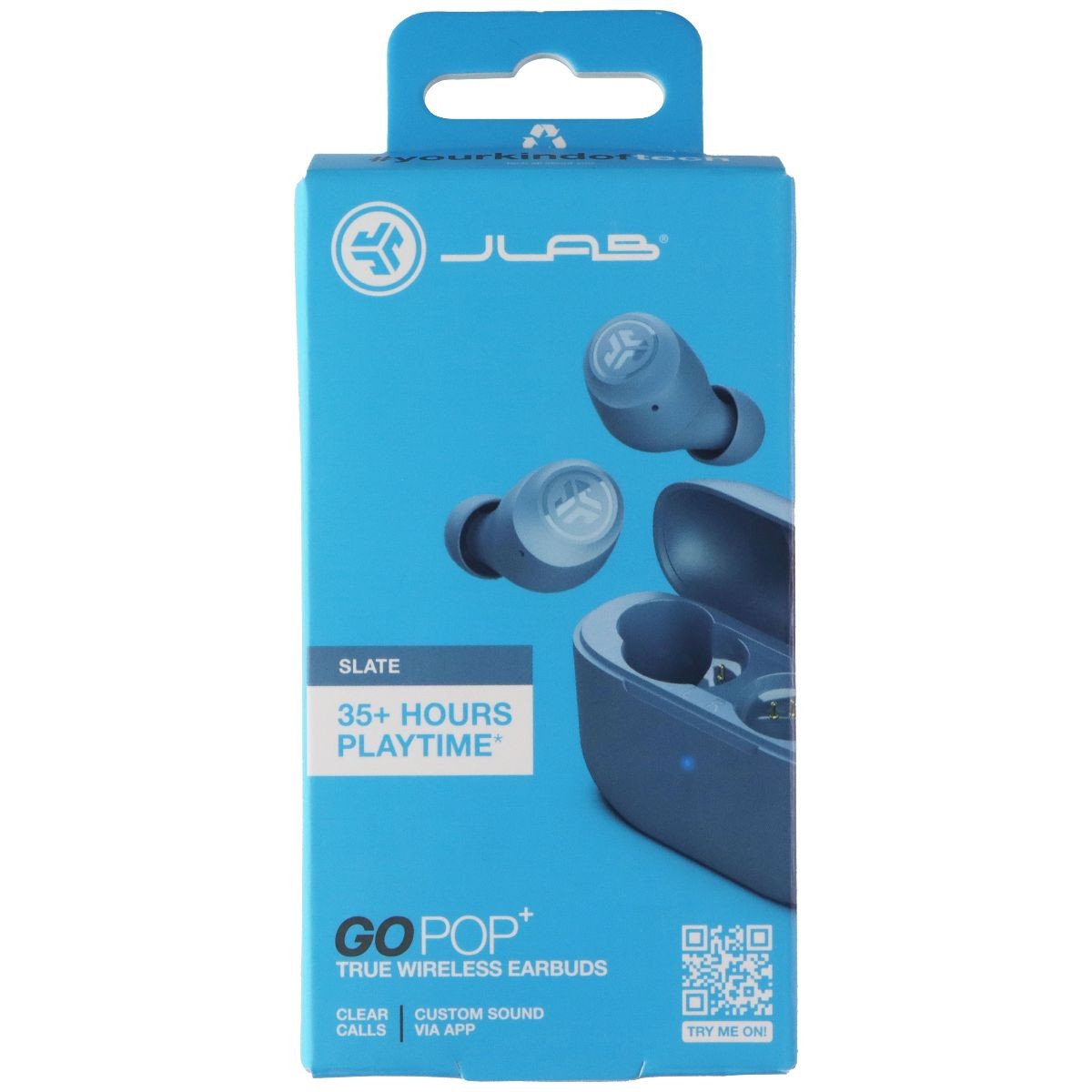 JLab Go Air Pop+ True Wireless Bluetooth (In-Ear) Earbuds – Slate