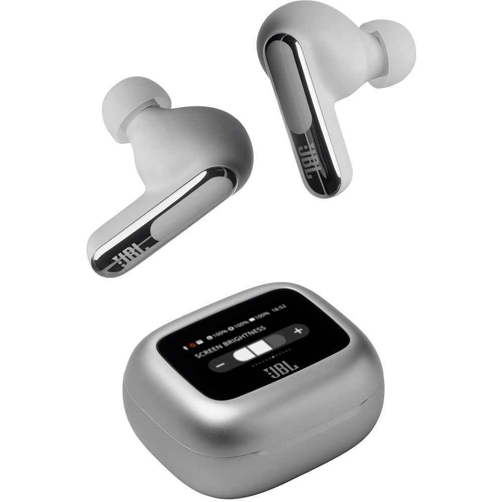 JBL JBLLIVEBEAM3SILAM Live Beam 3 TWS Earbuds – Silver