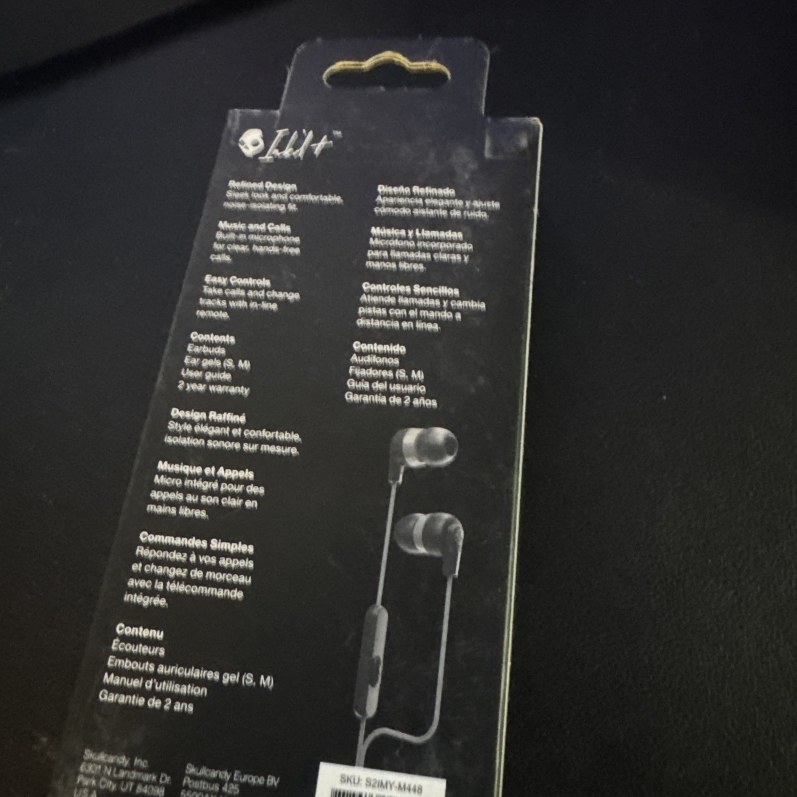 NEW Skullcandy Ink’d+ Plus Wired Earbuds Android Earphones with Mic 3.5mm Black