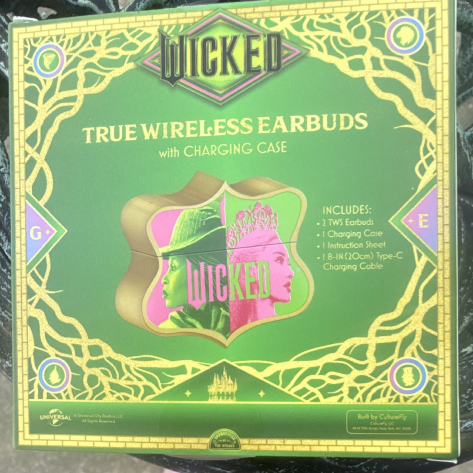 Wicked True Wireless Earbuds w/ Charging Case, Built-In Mic, Bluetooth USB-C