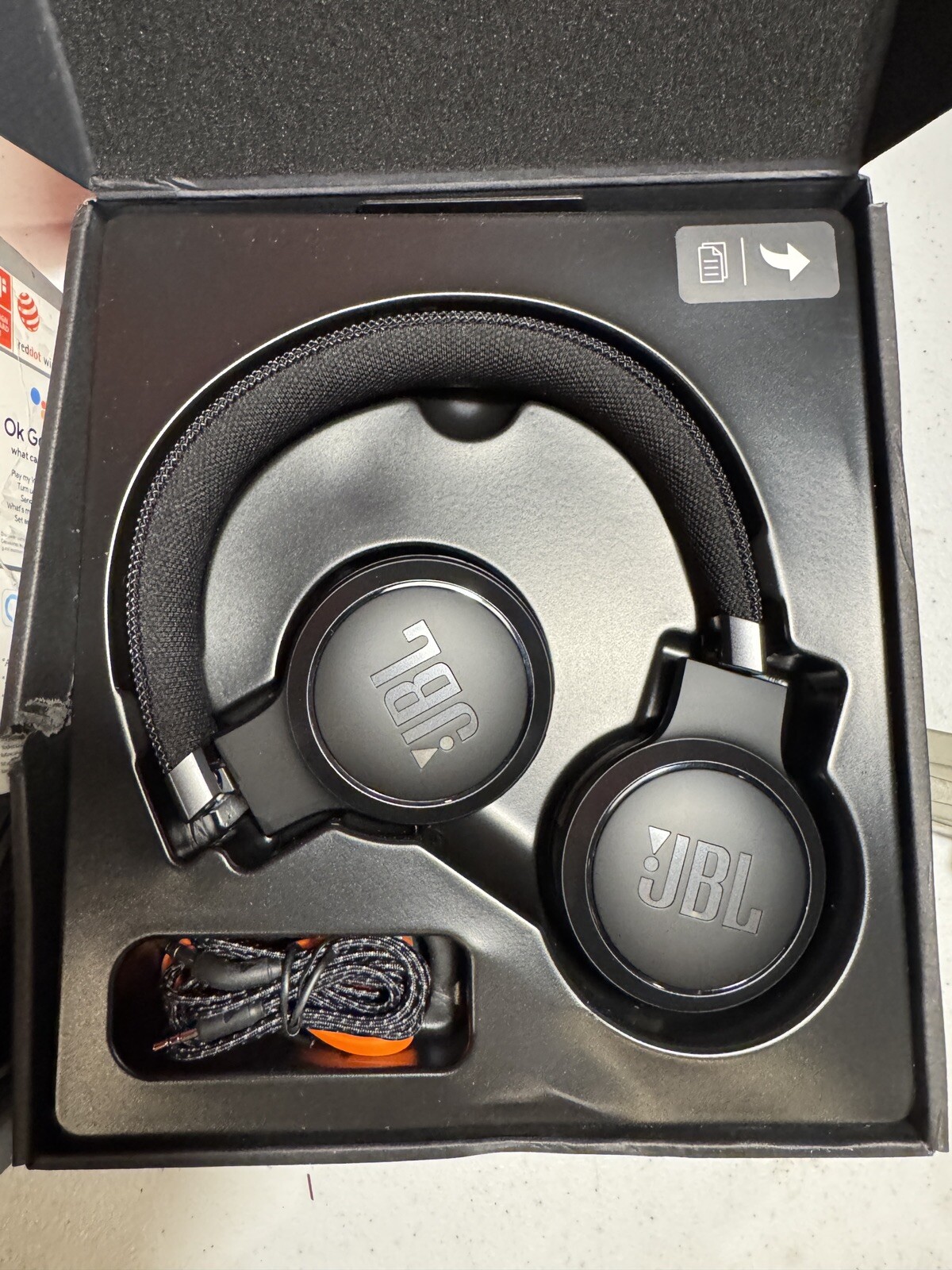 JBL Live 460NC Adaptive Noise Cancelling Over Ear Headphones, Black • New No Box
