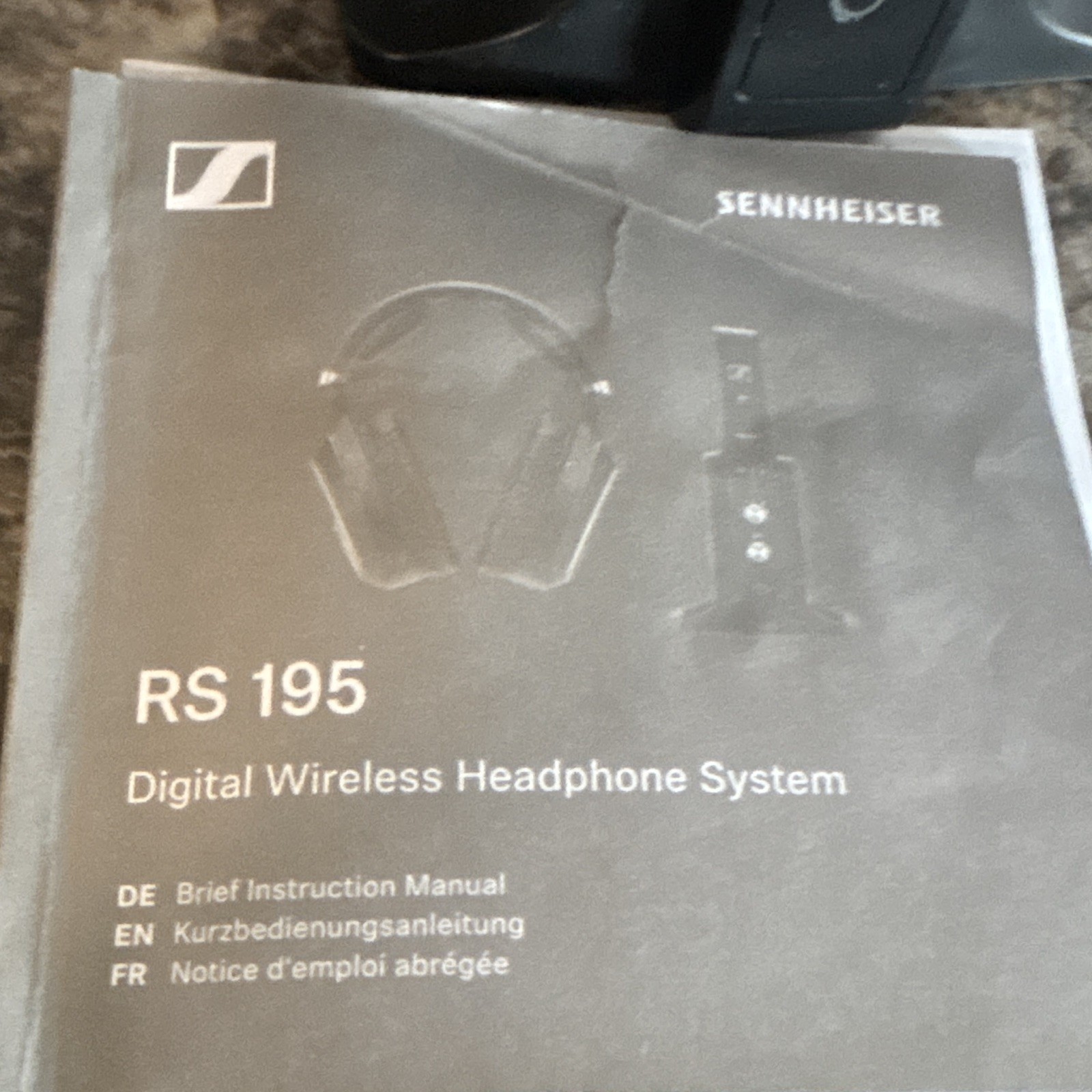 Sennheiser RS 195 RF Wireless Rechargeable Over-Ear TV Headphones, Black