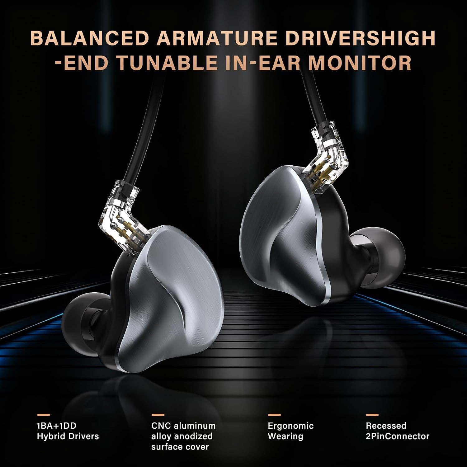 Professional Noise-Isolating Earbuds with Detachable Cable – Perfect for DJs
