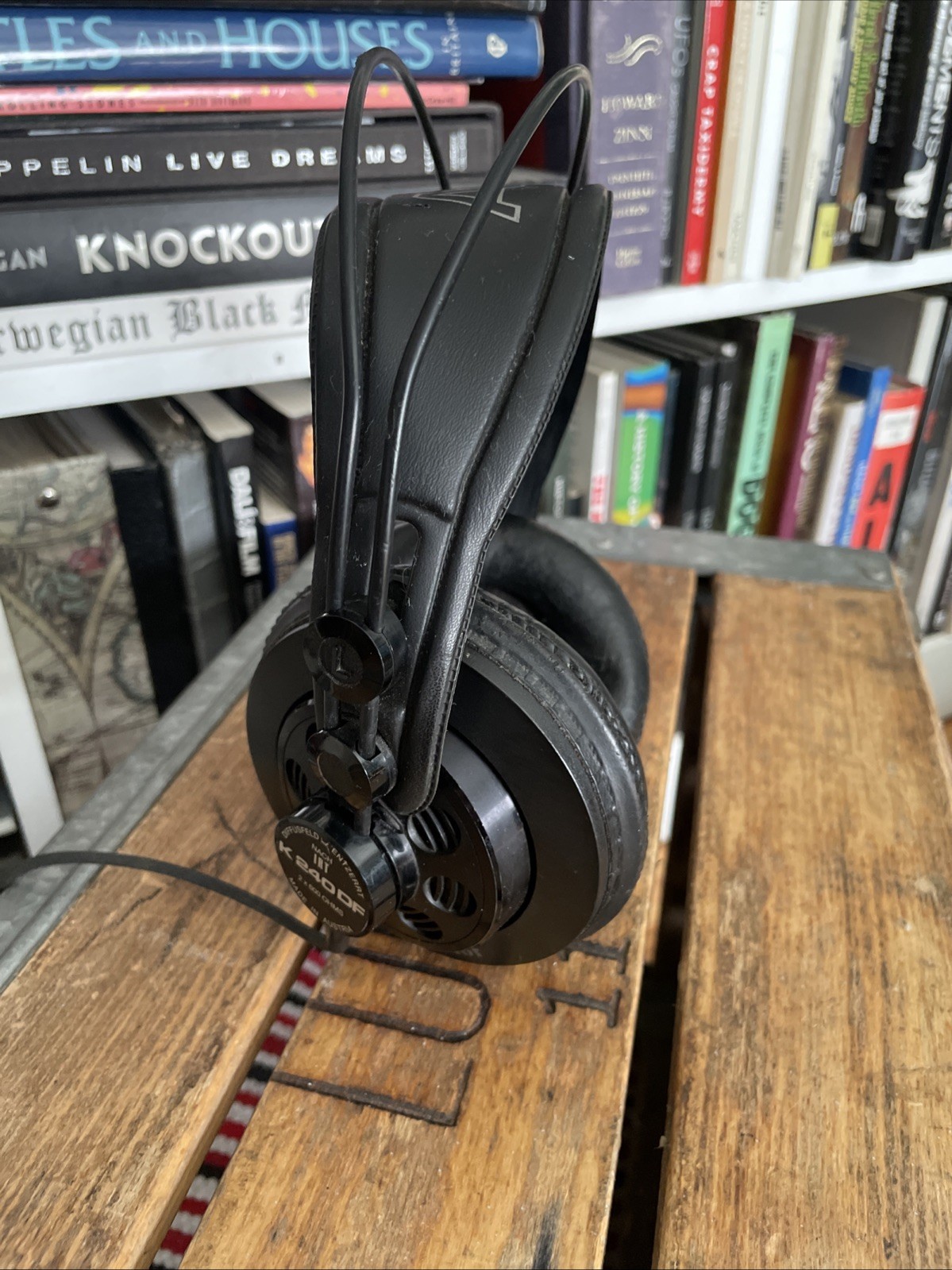 Vintage AKG K240 DF 600 Ohm Studio Monitor Headphones Austria Working SEE VIDEO!