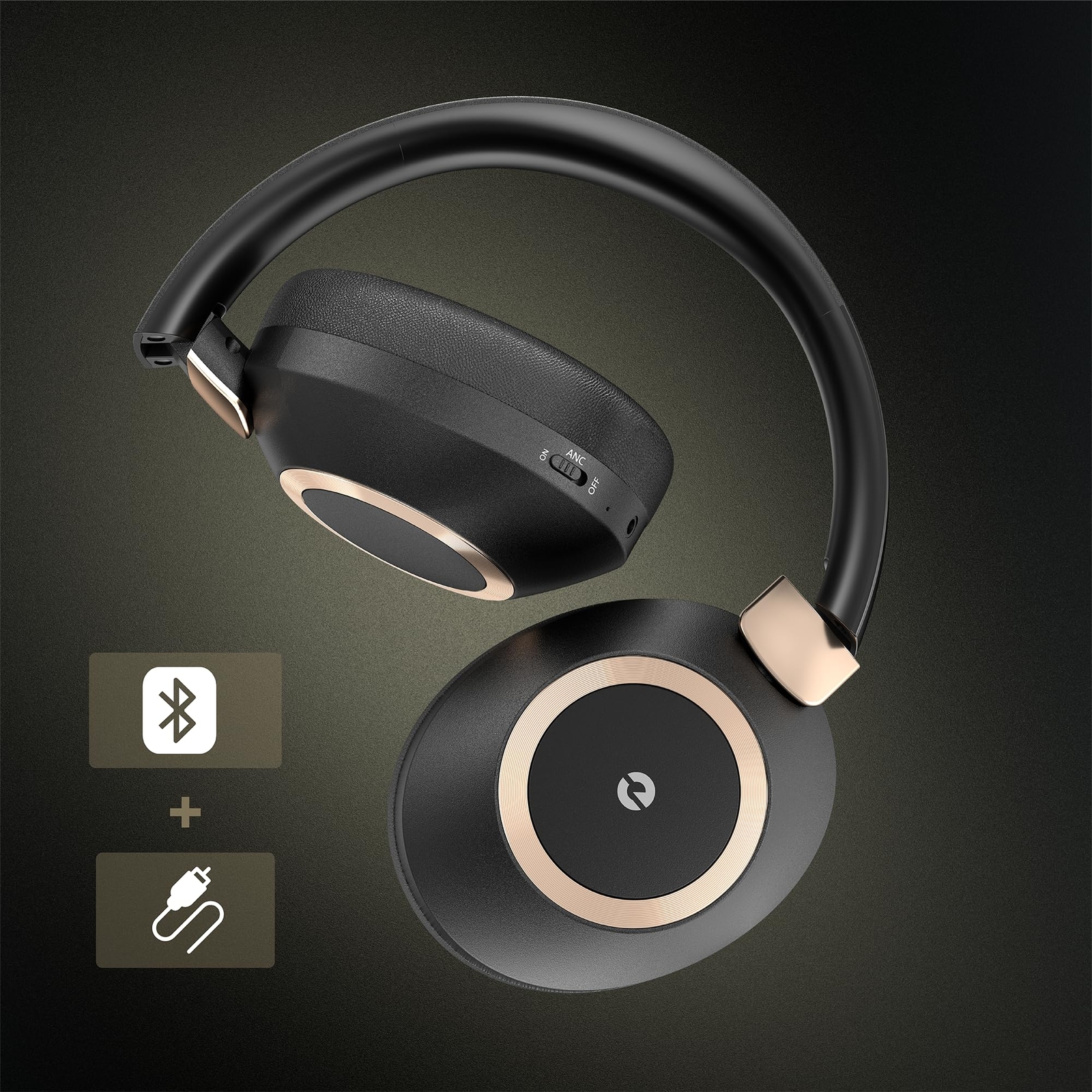 Ultra 100H Playtime Noise Cancelling Bluetooth Headphones Foldable Comfort